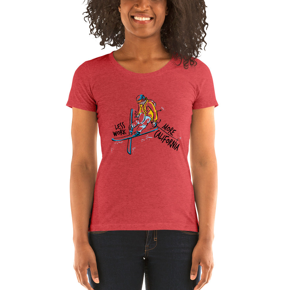 LESS WORK MORE CALIFORNIA™ Skiing Women's Tri-blend