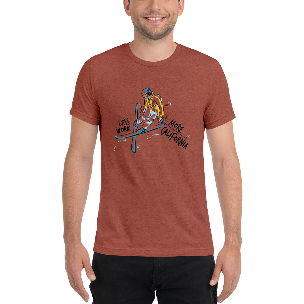 LESS WORK MORE CALIFORNIA™ Skiing Unisex Tri-blend
