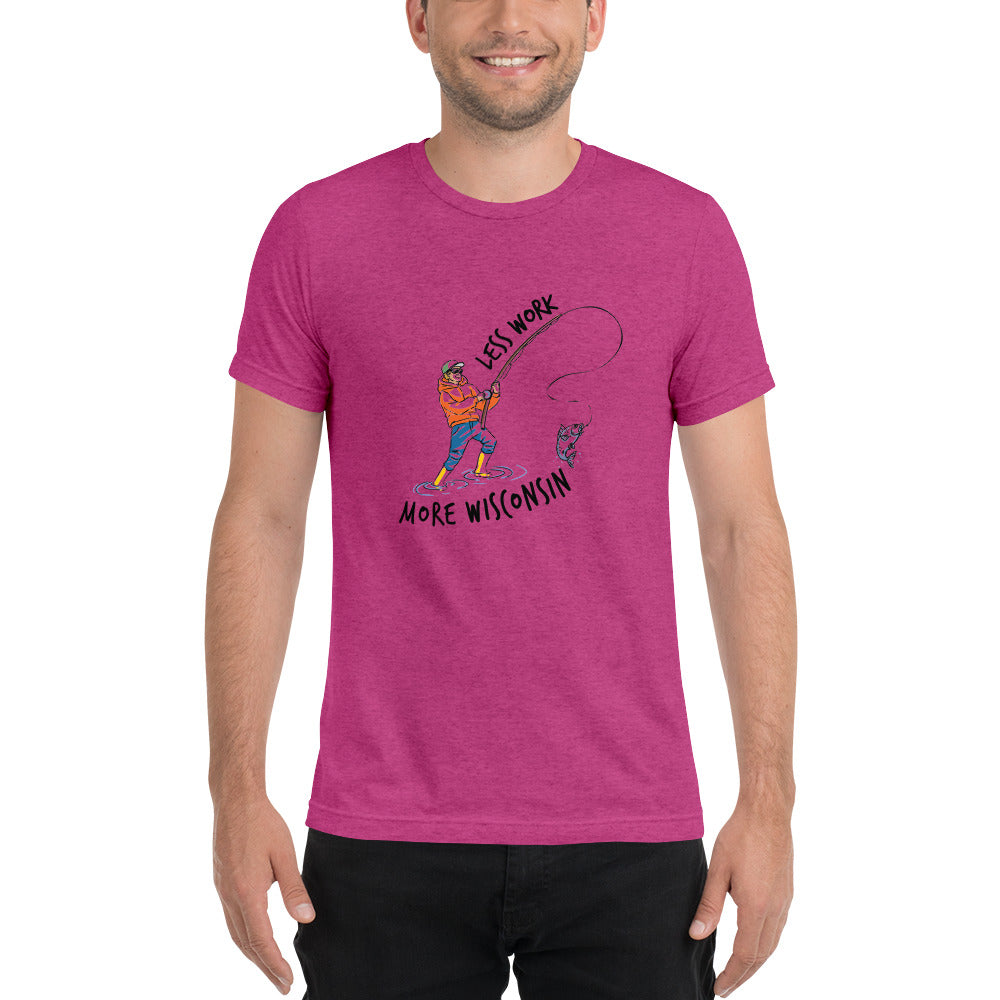 LESS WORK MORE WISCONSIN™ Unisex Tri-blend t-shirt