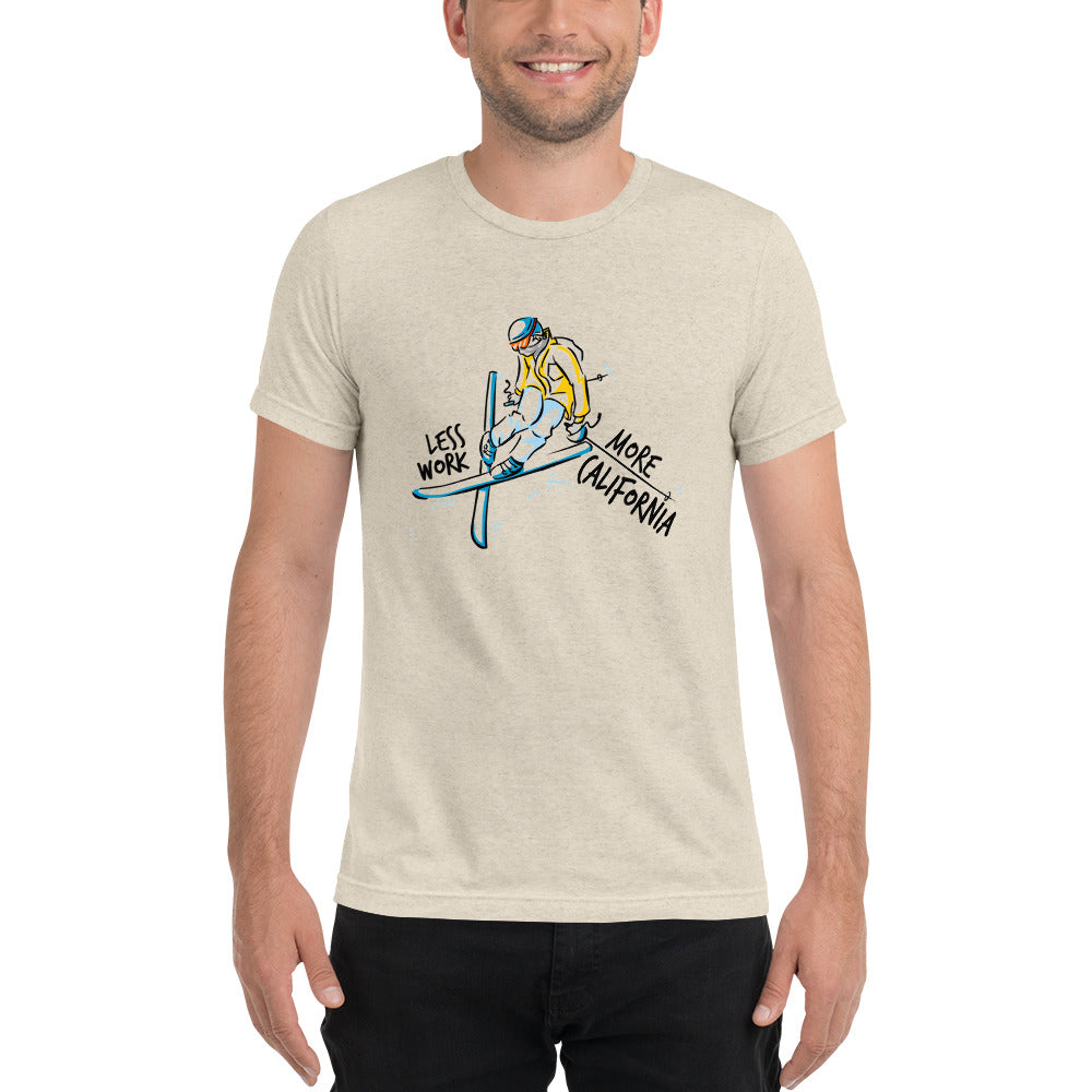 LESS WORK MORE CALIFORNIA™ Skiing Unisex Tri-blend
