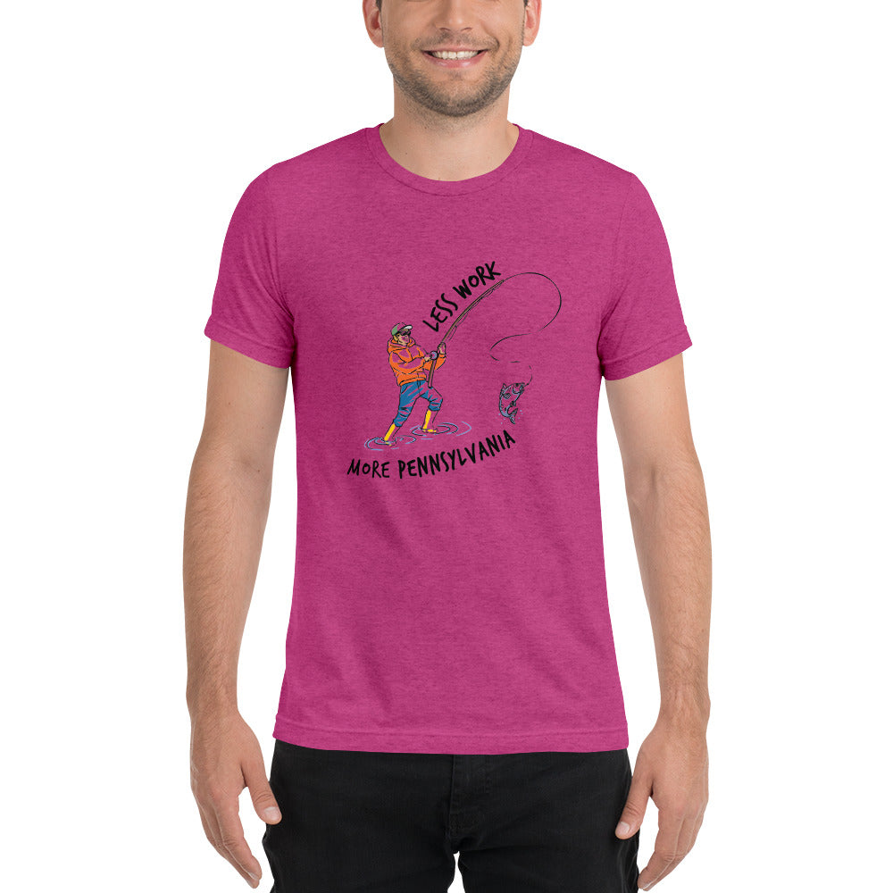 LESS WORK MORE PENNSYLVANIA™ Unisex Tri-blend t-shirt