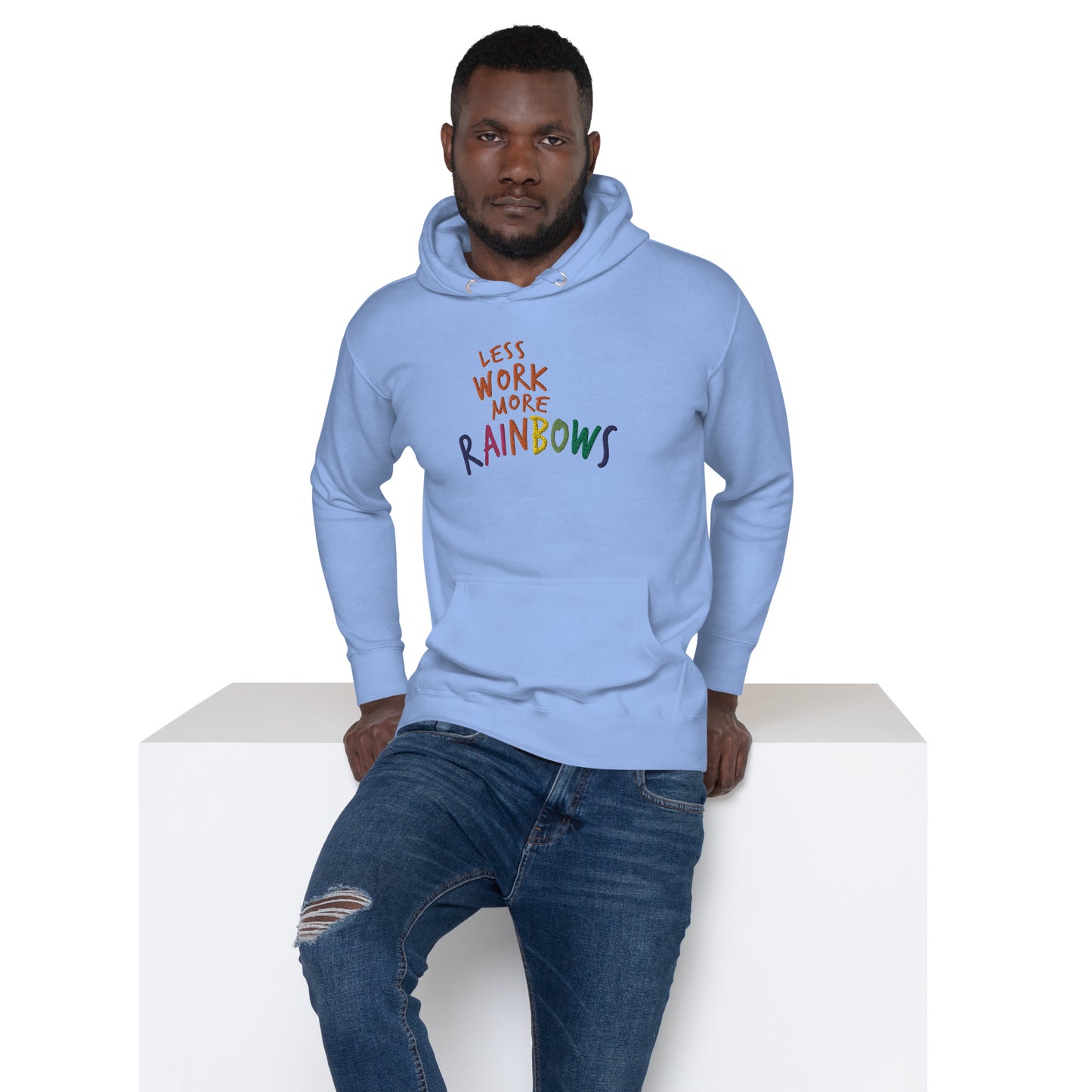 Less Work More Rainbows™ Proud & Colorful Unisex Hoodie