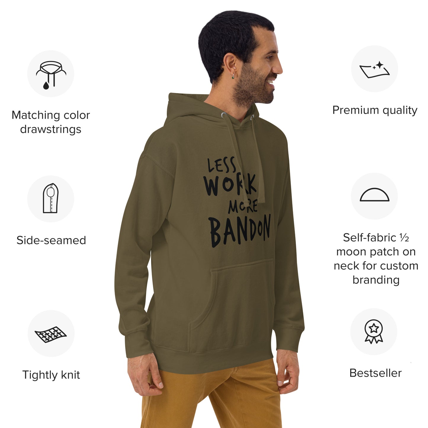 Less Work More Bandon™ Premium Unisex Hoodie