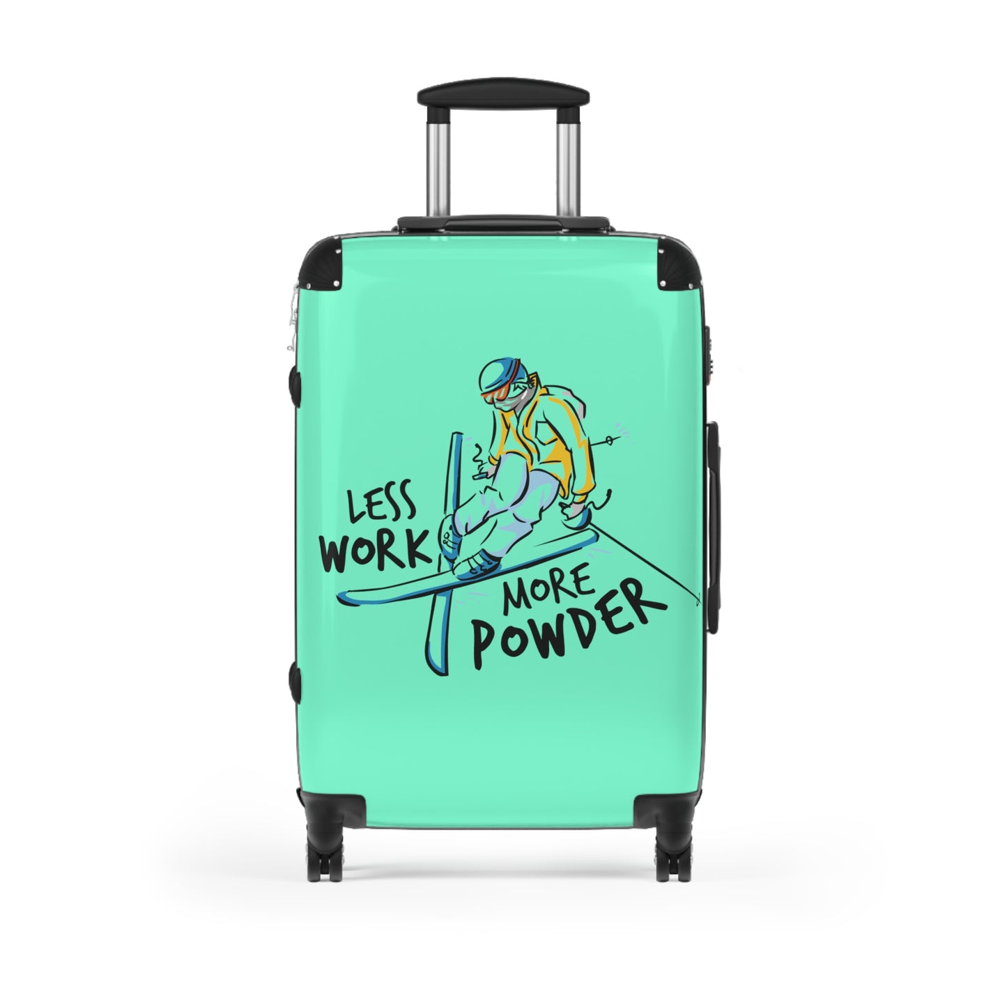 Less Work More Powder Custom Luggage