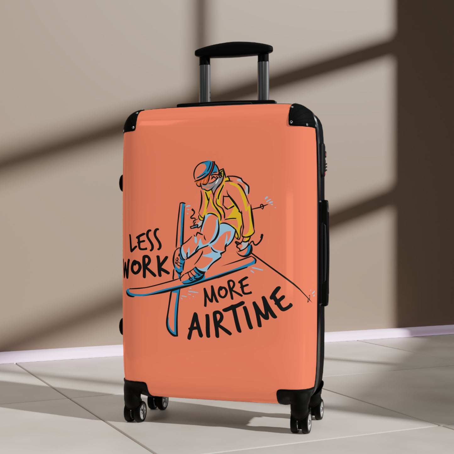 Less Work More Airtime Custom Luggage