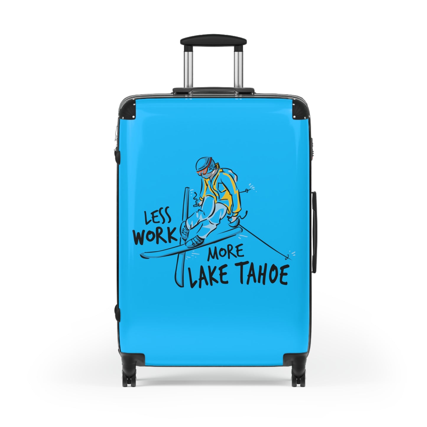 Less Work More Lake Tahoe Custom Luggage