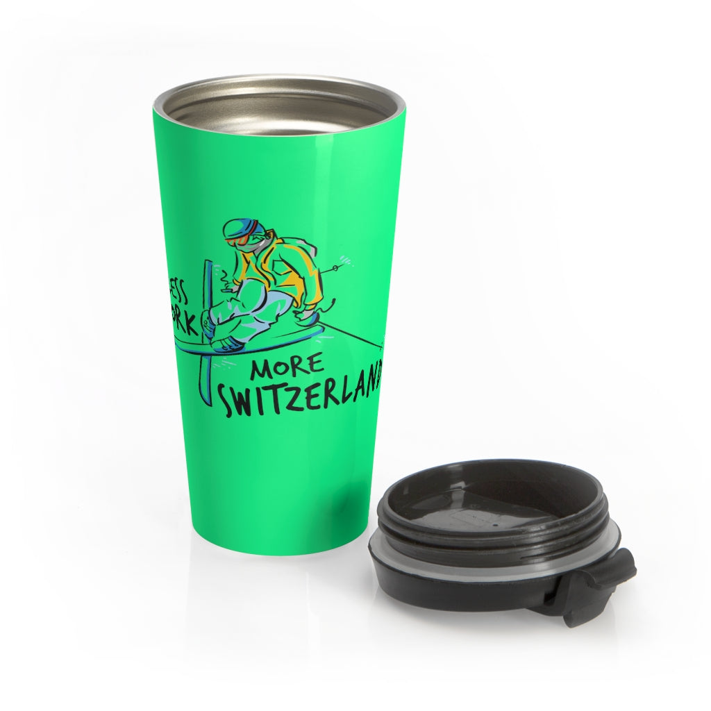 Less Work More Switzerland™ Stainless Steel Travel Tumbler