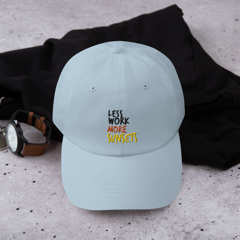 Less Work More Sunsets hat