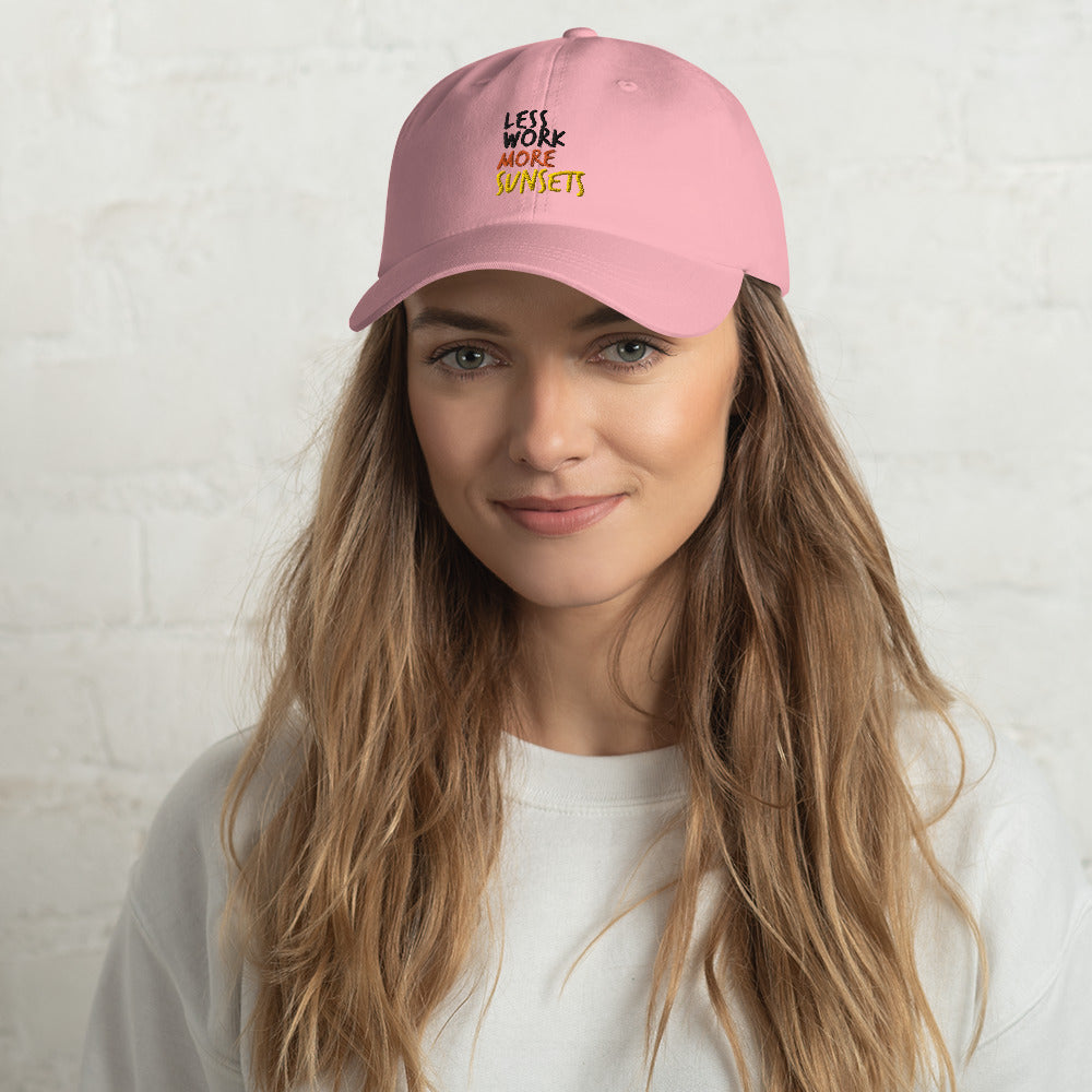 Less Work More Sunsets hat