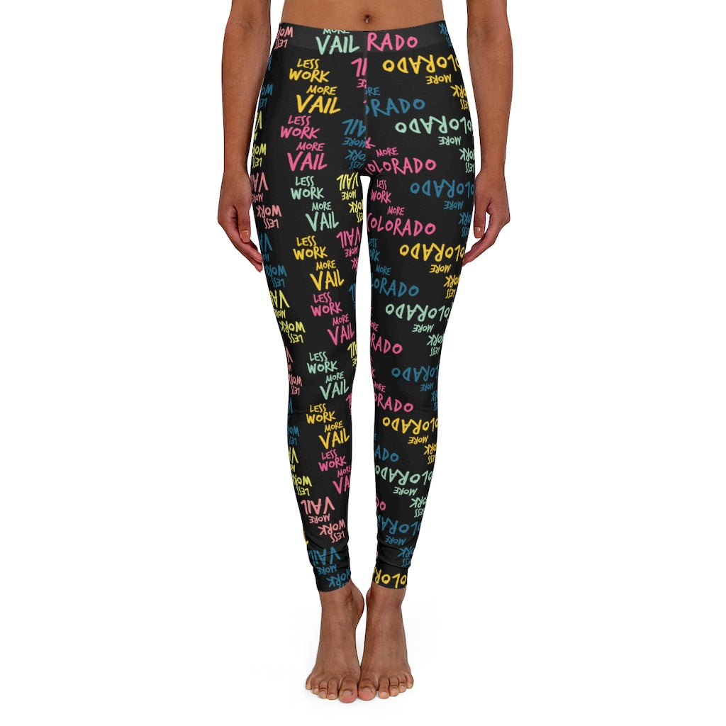 Less Work More Vail More Colorado™ Set the Trend Spandex Leggings