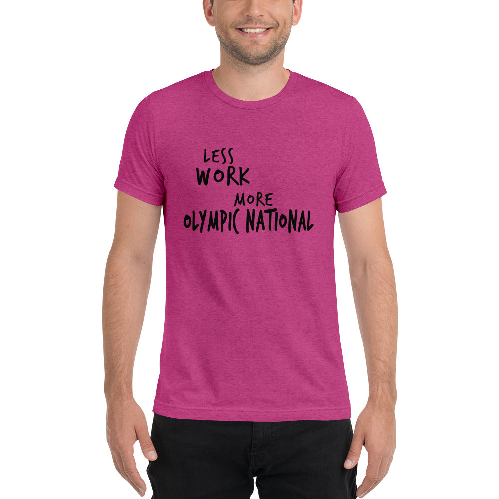 LESS WORK MORE OLYMPIC NATIONAL™ Unisex Tri-blend t-shirt