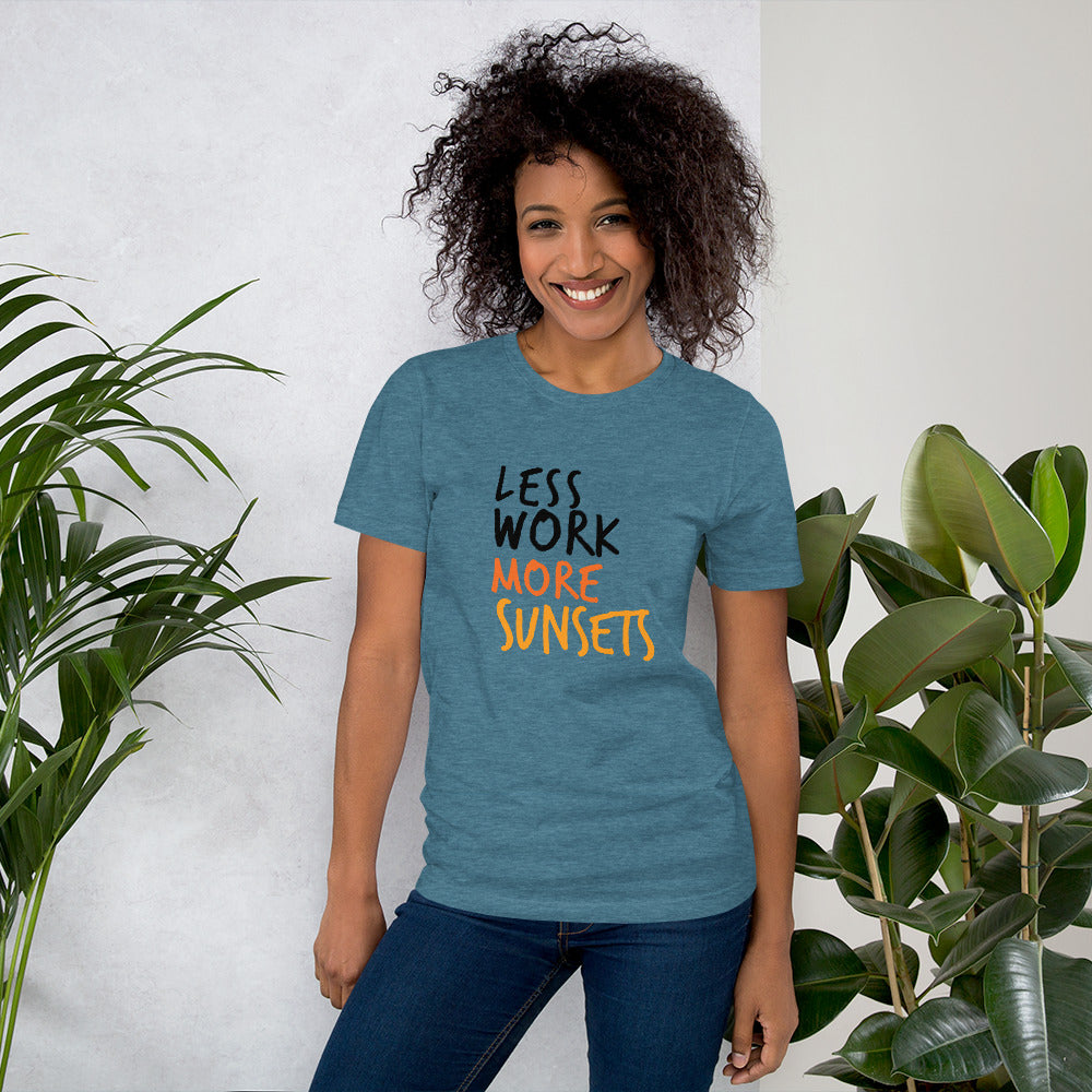 Less Work More Sunsets Unisex Tee